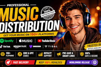 distribute your music to spotify music and to all digital streaming platforms