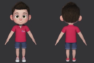 make 3d character design for film and game