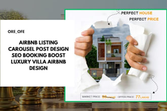 airbnb listing carousel post design seo booking boost luxury villa airbnb design