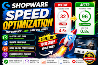 shopware speed optimization performance SEO core web vitals pagespeed fix