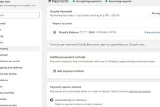 set up shopify payment and shopify balance for shopify store paypal wise