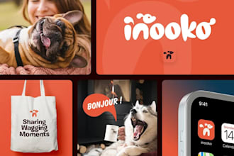 create brand identity kit with logo design style guide and brand book design