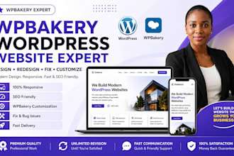 design or redesign wordpress website with elementor pro or wpbakery