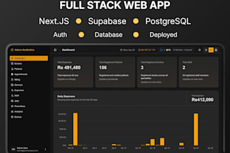 build a full stack nextjs web app with auth and database