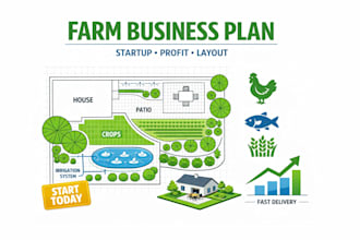 create agricultural startup business plan with farm layout profit analysis
