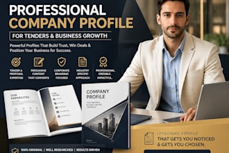 create professional company profile for tender, business and corporate branding
