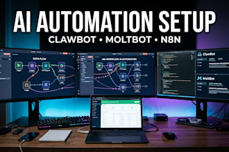 set up clawbot moltbot ai assistant with n8n automation on vps or mac