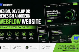 design, develop or redesign a high converting webflow website, figma to webflow