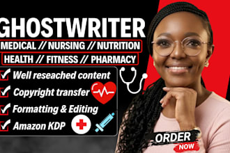 write medical PDF ebook, mental health, pharmacy,  nursing playbooks and ebook