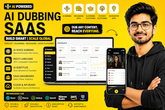develop ai dubbing saas app for elearning podcast messaging and video platforms