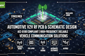design automotive v2v rf pcb schematic design for vehicle communication