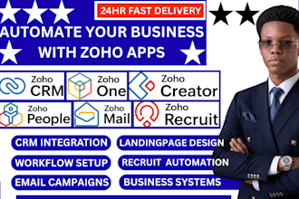 setup zoho business automation zoho books zoho crm inventory forms analytics