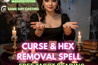do aura cleansing negative energy protection, remove hex and curse spell in 6hrs