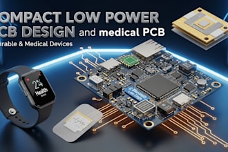 develop compact and low power pcb for wearable and medical devices