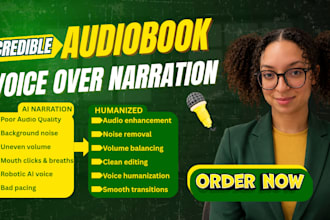 do human audiobook narration american female narration fiction non fiction book