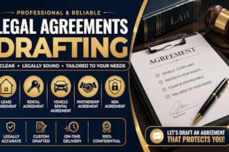 draft lease, rental, vehicle rental, partnership and nda agreements