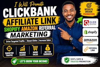 promote clickbank affiliate link shopify amazon referral marketing