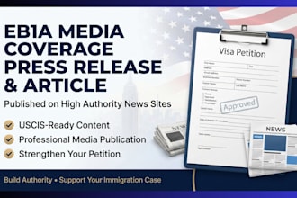 secure eb1a media coverage with press release publication for uscis
