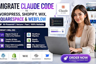 migrate claude code website to wordpress shopify wix squarespace webflow migrat
