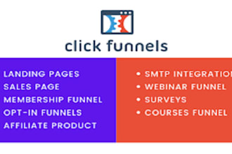 build sales funnel and membership funnels in clickfunnels