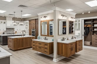 create modern kitchen cabinet bathroom vanity closet in prokitchen software