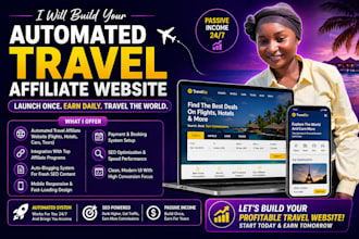 create a travel affiliate website with flights hotels booking