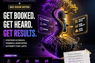handle podcast guest outreach and create SEO show notes that grow your authority