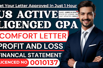 usa certified public accountant audit financial statement sign CPA letter in 1hr