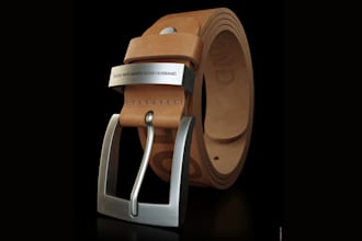 create 3d belt design, buckle belt modeling, rendering and technical drawing