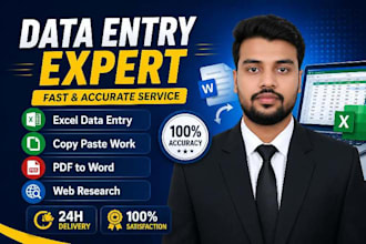 provide accurate data processing and web research services