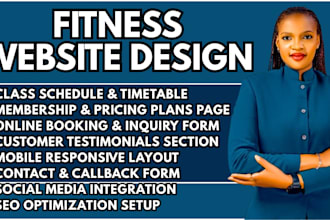 design fitness site gym website pilates website crossfit website wellness site