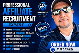 recruit targeted affiliates and influencers for your affiliate program