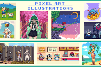 create professional custom pixel art for games and projects