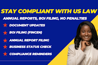 handle your US business compliance annual report and boi filing