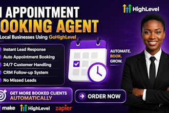 build ai appointment booking agent with gohighlevel automation CRM 24hrs system