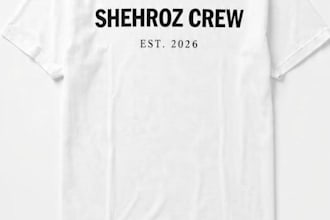 trendy tshirt mockup design with brand logo and tag