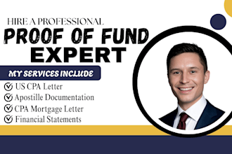 do proof of funds CPA letter notarized apostille profit and loss audit, mortgage