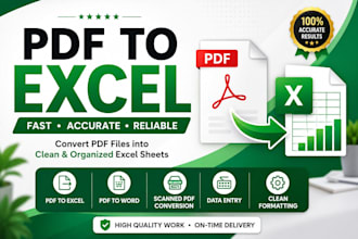 convert PDF or image to excel and word manually