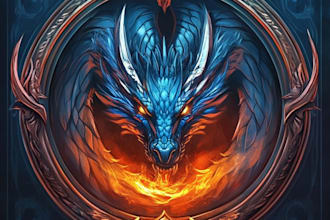 do a fantasy game logo