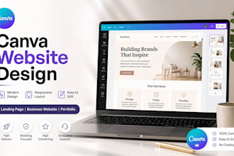 create canva business website canva website design canva landing page portfolio