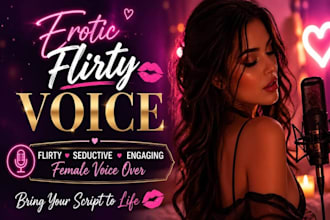 record a sexy female erotic voice over girlfriend nsfw voice acting cute voice