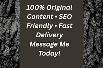write SEO blogposts or articles for your website or business