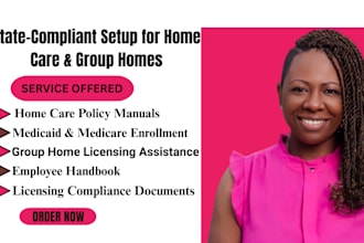 assist group home licensing, write compliant home care policy manual, documents