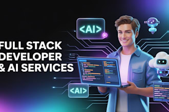 do full stack website development, ai chatbot, ai website developer