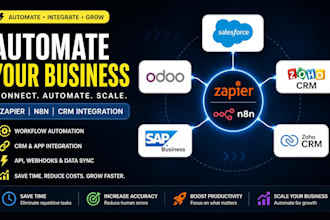setup zapier n8n automation salesforce odoo sap zoho crm