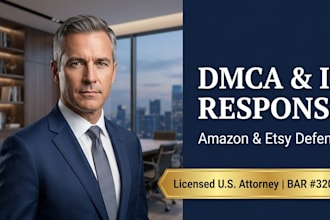 draft your IP infringement response or dmca counter notice as a US attorney