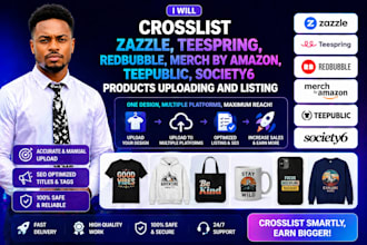 zazzle teespring redbubble merch by amazon teepublic products uploading listing