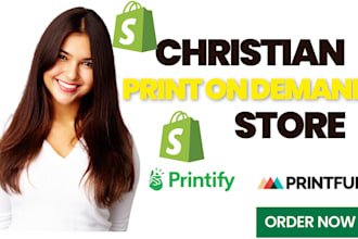 build christian pod store christian shopify website christian apparel store