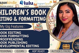 do children book editing and formatting short story book proofread kids book