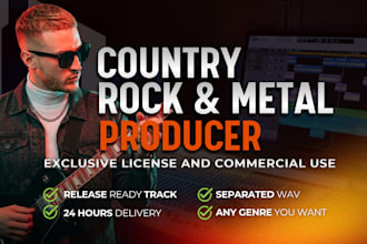 remake instrumental rock, country, metal for backing track